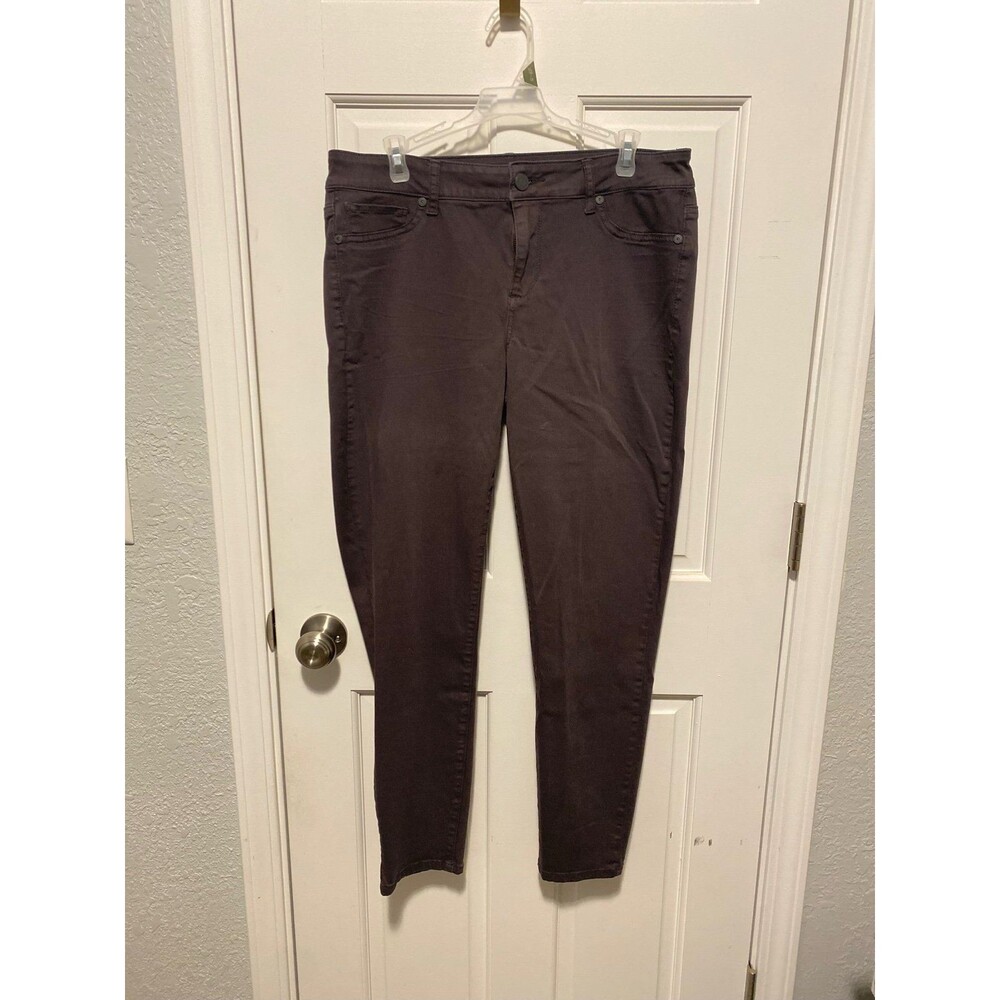 Maurices Dark Purple Grey Jean Jeggings Womens Size L Regular